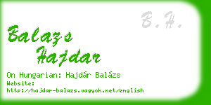 balazs hajdar business card